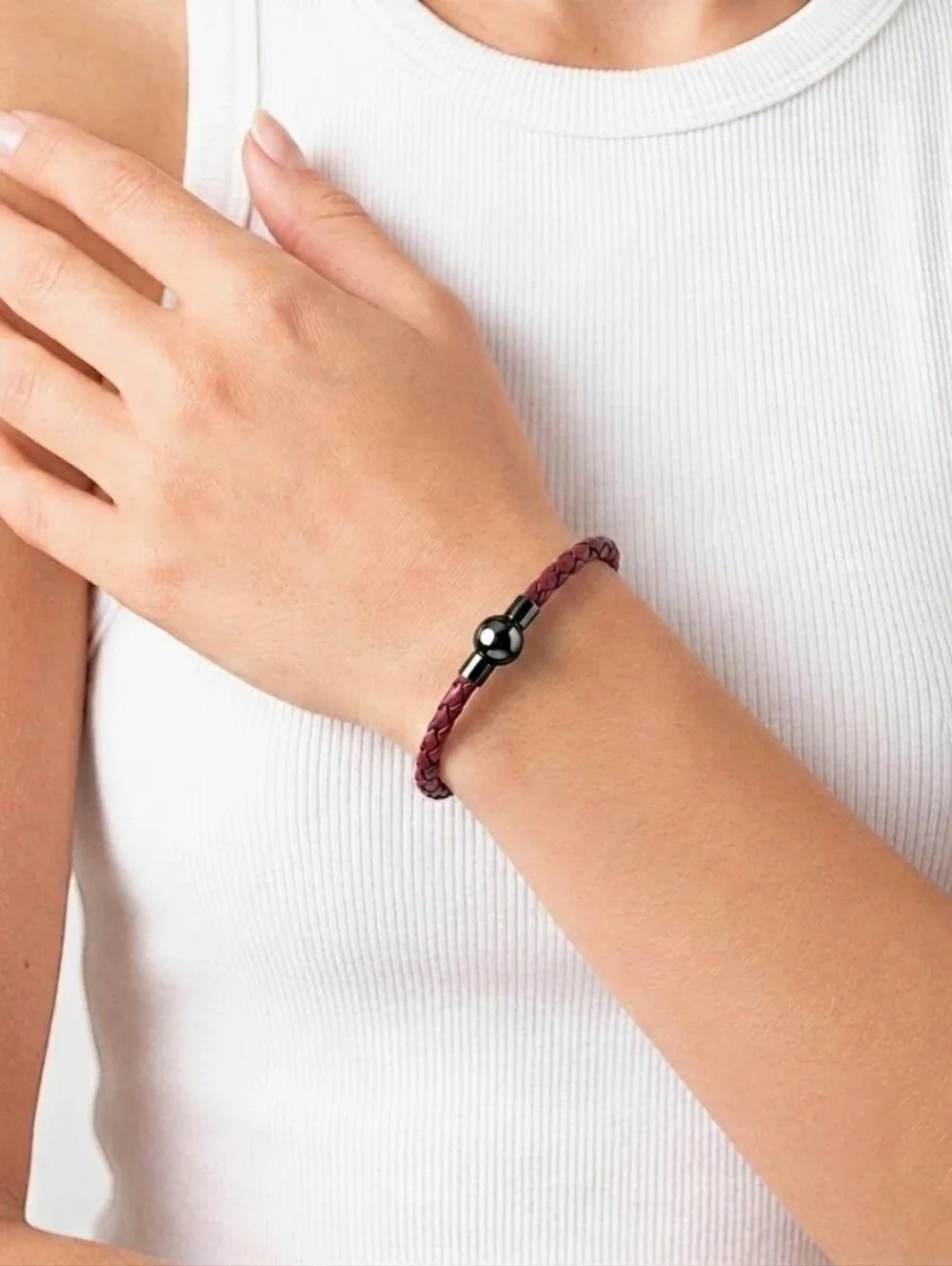Linx burgundy braided
